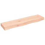 Vidaxl �tag�re murale 80x20x6 cm bois de ch�ne massif non trait�