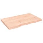 Vidaxl �tag�re murale 80x50x(2 - 4)cm bois de ch�ne massif non trait�