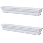 Vidaxl Étagères murales aaliyah 2 pcs blanc Vidaxl Étagères murales aaliyah 2 pcs blanc