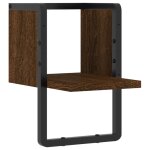 Vidaxl tagre murale avec barre chne marron 20x25x30 cm