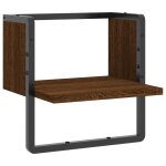 Vidaxl tagre murale avec barre chne marron 30x25x30 cm