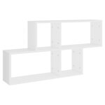 Vidaxl tagre murale blanc 100x18x53 cm bois d?ingnierie