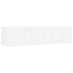 Vidaxl tagre murale  cd blanc 75x18x18 cm bois d'ingnierie