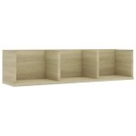 Vidaxl �tag�re murale � cd ch�ne sonoma 75x18x18 cm bois d'ing�nierie
