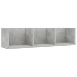Vidaxl �tag�re murale � cd gris b�ton 75x18x18 cm bois d'ing�nierie