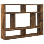 Vidaxl �tag�re murale ch�ne fum� 75x16x55 cm bois d'ing�nierie