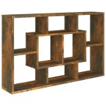 Vidaxl tagre murale chne fum 85x16x52, 5 cm bois d'ingnierie