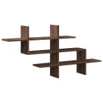 Vidaxl tagre murale chne marron 124, 5x18x60, 5 cm bois d'ingnierie
