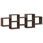 Vidaxl tagre murale chne marron 129x18x42 cm bois d'ingnierie