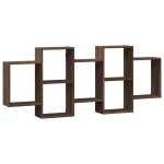 Vidaxl tagre murale chne marron 159x18x65 cm bois d'ingnierie