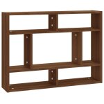 Vidaxl �tag�re murale ch�ne marron 75x16x55 cm bois d'ing�nierie