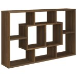 Vidaxl tagre murale chne marron 85x16x52, 5 cm bois d'ingnierie
