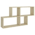 Vidaxl tagre murale chne sonoma 100x18x53 cm bois d?ingnierie