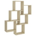 Vidaxl tagre murale cube chne sonoma 78x15x93 cm bois d?ingnierie
