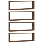 Vidaxl tagres murales cubiques 4 pcs chne marron 80x15x26, 5 cm