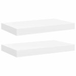 Vidaxl �tag�res murales flottantes 2 pcs blanc 40x23, 5x3, 8 cm mdf