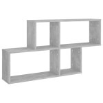 Vidaxl �tag�re murale gris b�ton 100x18x53 cm bois d?ing�nierie
