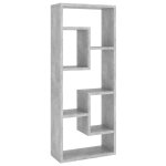 Vidaxl �tag�re murale gris b�ton 36x16x90 cm bois d'ing�nierie