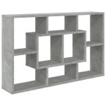 Vidaxl �tag�re murale gris b�ton 85x16x52, 5 cm bois d'ing�nierie