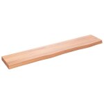 Vidaxl tagre murale marron clair 100x20x4cm bois chne massif trait