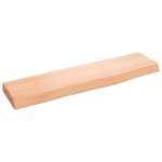 Vidaxl Étagère murale marron clair 40x10x2 cm bois chêne massif traité Vidaxl Étagère murale marron clair 40x10x2 cm bois chêne massif traité