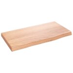 Vidaxl tagre murale marron clair 40x20x2 cm bois chne massif trait