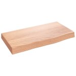 Vidaxl �tag�re murale marron clair 40x20x4 cm bois ch�ne massif trait�