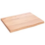 Vidaxl �tag�re murale marron clair 40x30x2 cm bois ch�ne massif trait�