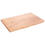 Vidaxl �tag�re murale marron clair 60x40x2 cm bois ch�ne massif trait�