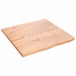 Vidaxl �tag�re murale marron clair 60x60x2 cm bois ch�ne massif trait�