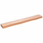 Vidaxl �tag�re murale marron clair 80x10x4 cm bois ch�ne massif trait�