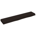 Vidaxl Étagère murale marron foncé 100x20x6cm bois chêne massif traité Vidaxl Étagère murale marron foncé 100x20x6cm bois chêne massif traité