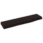 Vidaxl �tag�re murale marron fonc� 40x10x2 cm bois ch�ne massif trait�