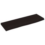 Vidaxl �tag�re murale marron fonc� 60x20x2 cm bois ch�ne massif trait�