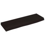 Vidaxl tagre murale marron fonc 60x20x4 cm bois chne massif trait
