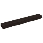Vidaxl Étagère murale marron foncé 80x10x6 cm bois chêne massif traité Vidaxl Étagère murale marron foncé 80x10x6 cm bois chêne massif traité