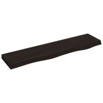 Vidaxl �tag�re murale marron fonc� 80x20x4 cm bois ch�ne massif trait�