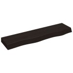 Vidaxl tagre murale marron fonc 80x20x6 cm bois chne massif trait