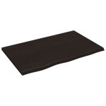 Vidaxl tagre murale marron fonc 80x50x2 cm bois chne massif trait