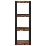 Vidaxl tagre murale multicolore 35x35x100cm bois massif rcupration