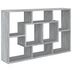 Vidaxl �tag�re murale sonoma gris 85x16x52, 5 cm bois d'ing�nierie