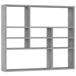 Vidaxl �tag�re murale sonoma gris 90x16x78 cm bois ing�nierie