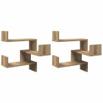 Vidaxl �tag�re murale support d'angle, montage mural 2 pcs
