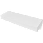 Vidaxl tagres murales avec tiroirs 2 pcs blanc 80 cm