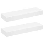 Vidaxl Étagères murales avec tiroirs 2 pcs blanc 80 cm Vidaxl Étagères murales avec tiroirs 2 pcs blanc 80 cm