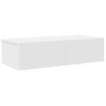 Vidaxl �tag�re murale et tiroirs blanc 60x26, 5x15 cm bois d'ing�nierie