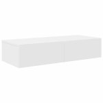 Vidaxl �tag�re murale avec tiroirs blanc 80x33x17 cm bois d'ing�nierie
