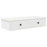 Vidaxl Étagère murale avec tiroirs blanc 80x34x17 cm bois d'ingénierie Vidaxl Étagère murale avec tiroirs blanc 80x34x17 cm bois d'ingénierie