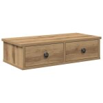 Vidaxl �tag�re murale avec tiroirs ch�ne artisanal bois d'ing�nierie