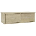 Vidaxl �tag�re murale avec tiroirs ch�ne sonoma bois d'ing�nierie